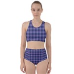 Purple Plaid Tartan 1 Racer Back Bikini Set