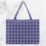 Purple Plaid Tartan 1 Medium Tote Bag