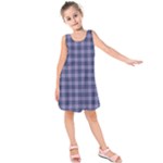 Purple Plaid Tartan 1 Kids  Sleeveless Dress