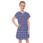 Purple Plaid Tartan 1 Kids  Drop Waist Dress