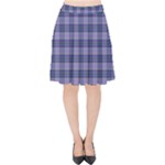 Purple Plaid Tartan 1 Velvet High Waist Skirt