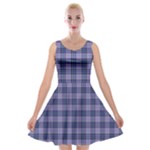 Purple Plaid Tartan 1 Velvet Skater Dress