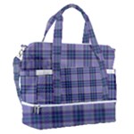 Purple Plaid Tartan 1 Sports Shoulder Bag with Shoes Compartment