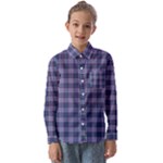 Purple Plaid Tartan 1 Kids  Long Sleeve Shirt