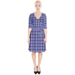 Purple Plaid Tartan 1 Wrap Up Cocktail Dress