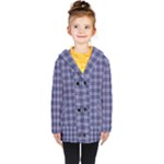 Purple Plaid Tartan 1 Kids  Double Breasted Button Coat