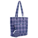 Purple Plaid Tartan 1 Everyday Shoulder Bag with Pouch Bag