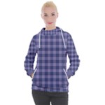 Purple Plaid Tartan 1 Women s Hooded Pullover