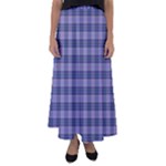 Purple Plaid Tartan 1 Flared Maxi Skirt