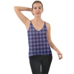 Purple Plaid Tartan 1 Chiffon Cami