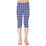 Purple Plaid Tartan 1 Kids  Capri Leggings 