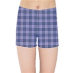 Purple Plaid Tartan 1 Kids  Sports Shorts