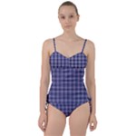 Purple Plaid Tartan 1 Sweetheart Tankini Set