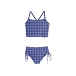 Purple Plaid Tartan 1 Girls  Tankini Swimsuit