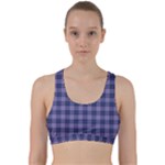 Purple Plaid Tartan 1 Back Weave Sports Bra