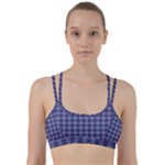 Purple Plaid Tartan 1 Line Them Up Sports Bra