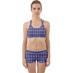 Purple Plaid Tartan 1 Back Web Gym Set