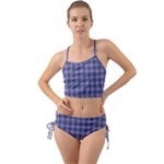 Purple Plaid Tartan 1 Mini Tank Bikini Set