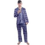 Purple Plaid Tartan 1 Men s Long Sleeve Satin Pajamas Set