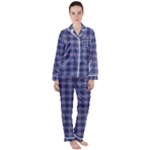 Purple Plaid Tartan 1 Women s Long Sleeve Satin Pajamas Set