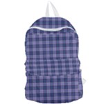 Purple Plaid Tartan 1 Foldable Lightweight Backpack