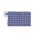 Purple Plaid Tartan 1 Canvas Cosmetic Bag (Small)