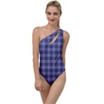 Purple Plaid Tartan 1 To One Side Swimsuit