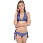 Purple Plaid Tartan 1 Tie It Up Bikini Set