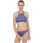 Purple Plaid Tartan 1 Halter Bikini Set