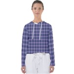 Purple Plaid Tartan 1 Women s Slouchy Sweat