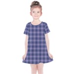 Purple Plaid Tartan 1 Kids  Simple Cotton Dress