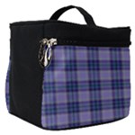 Purple Plaid Tartan 1 Make Up Travel Bag (Small)