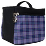 Purple Plaid Tartan 1 Make Up Travel Bag (Big)