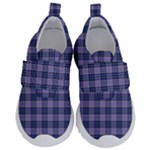 Purple Plaid Tartan 1 Kids  Velcro No Lace Shoes