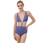 Purple Plaid Tartan 1 Tied Up Two Piece Swimsuit