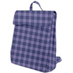 Purple Plaid Tartan 1 Flap Top Backpack