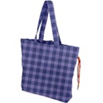 Purple Plaid Tartan 1 Drawstring Tote Bag