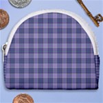 Purple Plaid Tartan 1 Horseshoe Style Canvas Pouch