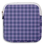 Purple Plaid Tartan 1 Mini Square Pouch