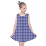 Purple Plaid Tartan 1 Kids  Summer Dress