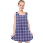 Purple Plaid Tartan 1 Kids  Cross Back Dress