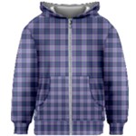 Purple Plaid Tartan 1 Kids  Zipper Hoodie Without Drawstring