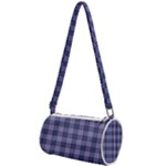 Purple Plaid Tartan 1 Mini Cylinder Bag