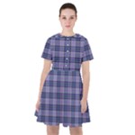 Purple Plaid Tartan 1 Sailor Dress