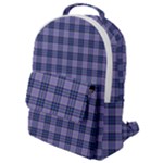 Purple Plaid Tartan 1 Flap Pocket Backpack (Small)