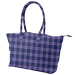 Purple Plaid Tartan 1 Canvas Shoulder Bag