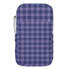 Purple Plaid Tartan 1 Waist Pouch (Small) from ArtsNow.com