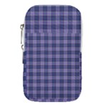 Purple Plaid Tartan 1 Waist Pouch (Small)