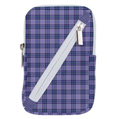 Purple Plaid Tartan 1 Belt Pouch Bag (Small) from ArtsNow.com