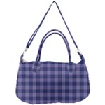 Purple Plaid Tartan 1 Removable Strap Handbag